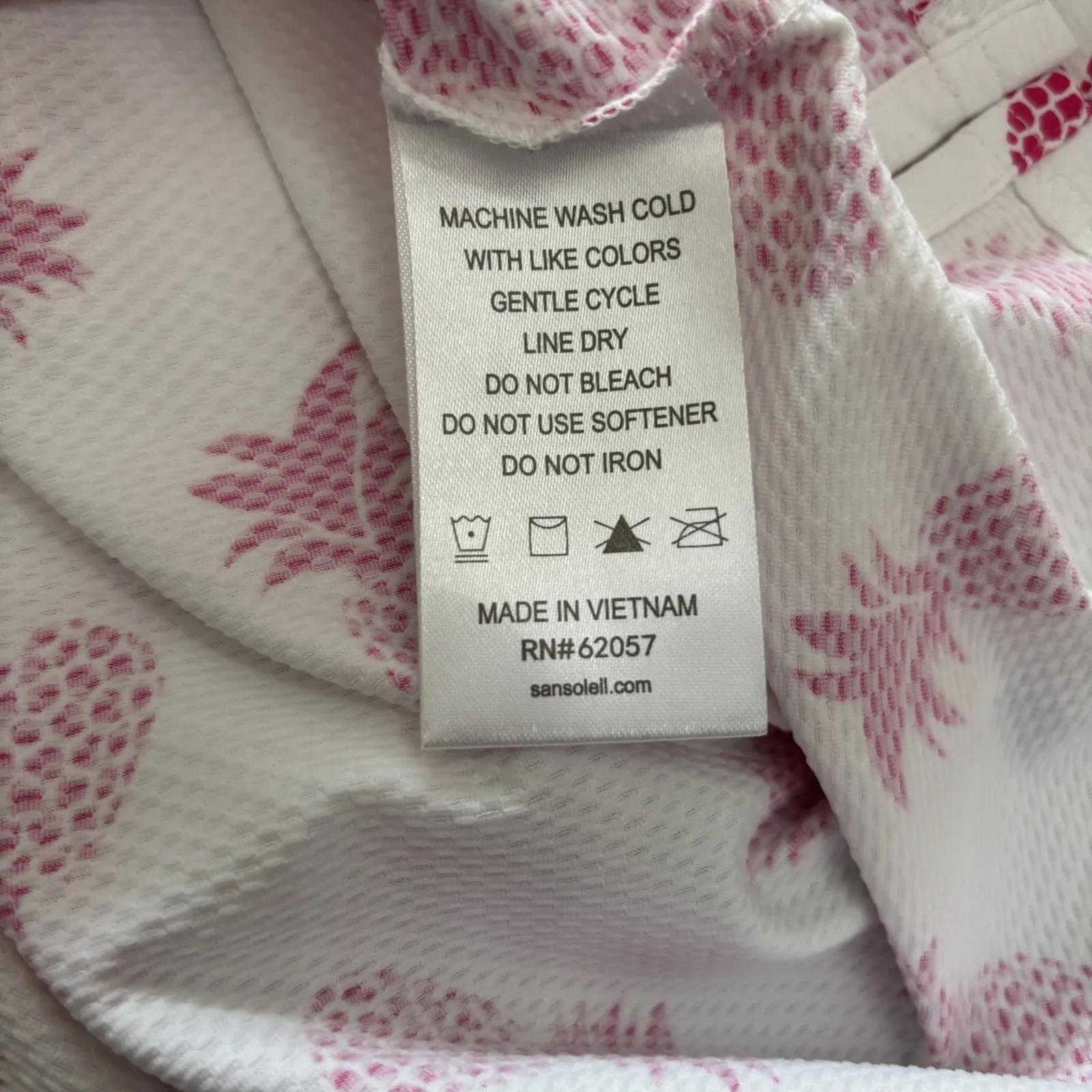 San Soleil Golf Top Womens Small Pink Pineapple Tropical 1/4 Zip Pullover UPF 50 - Image 12