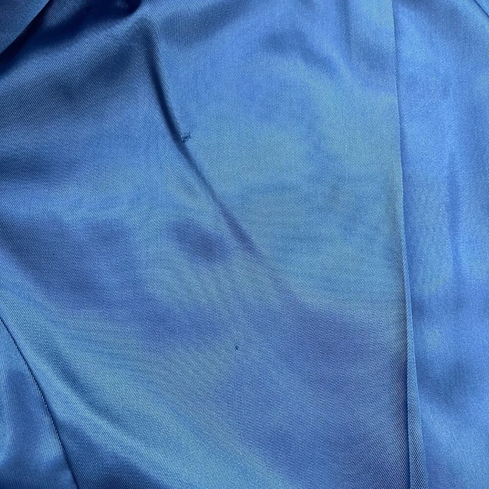 Vintage Pendleton Houndstooth Wool Skirt Suit Set USA Women's PETITE 4 Blue FLAW - Image 13