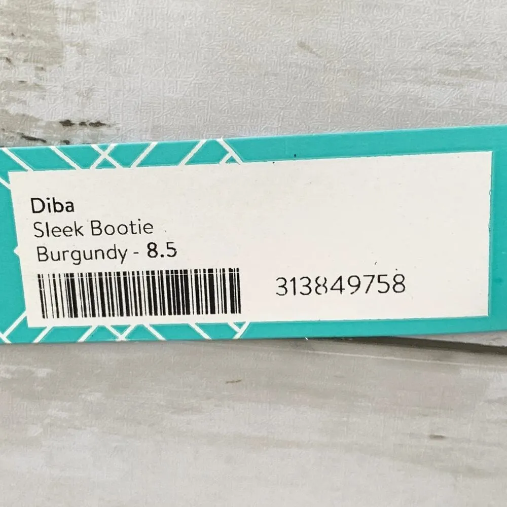 NWT Diba Women's Sleek Suede Bootie in Burgundy Red Gold Hardware Size 8.5 - Image 6