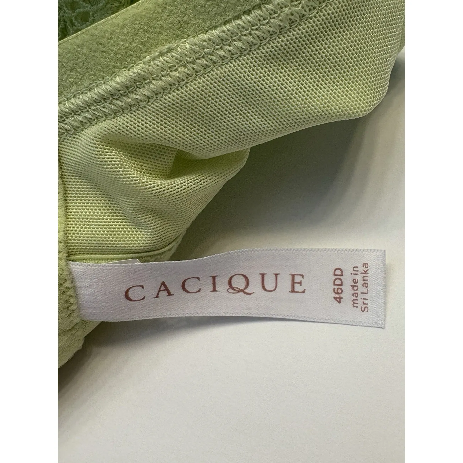 Cacique‎ Cotton Lightly Lined T-shirt Bra Underwire Longline Lace Size 42DD - Image 6