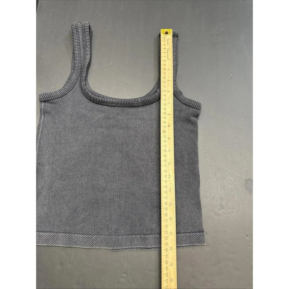 Fct Classic Crop Ribbed Vintage Wash Streetwear Boho Minimalist Tank Size M - Image 3