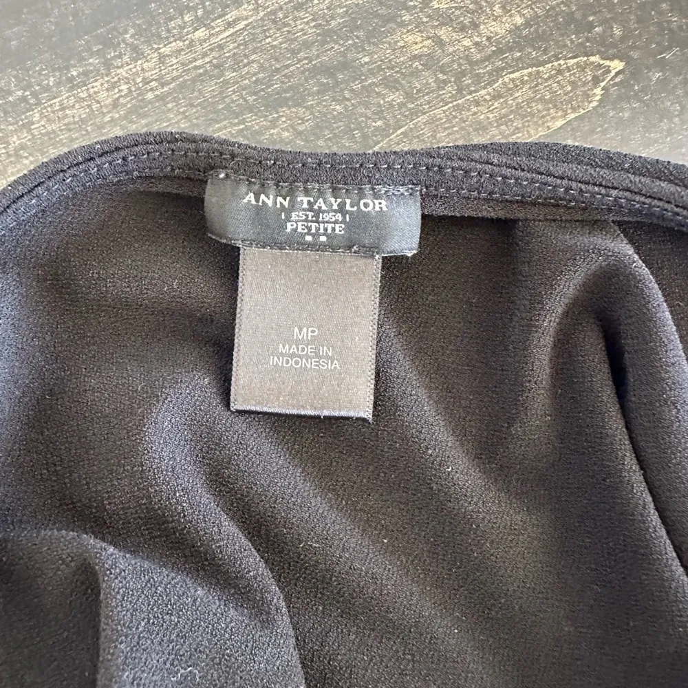 Ann Taylor Black Draped Asymmetrical Sheath Dress - Image 4