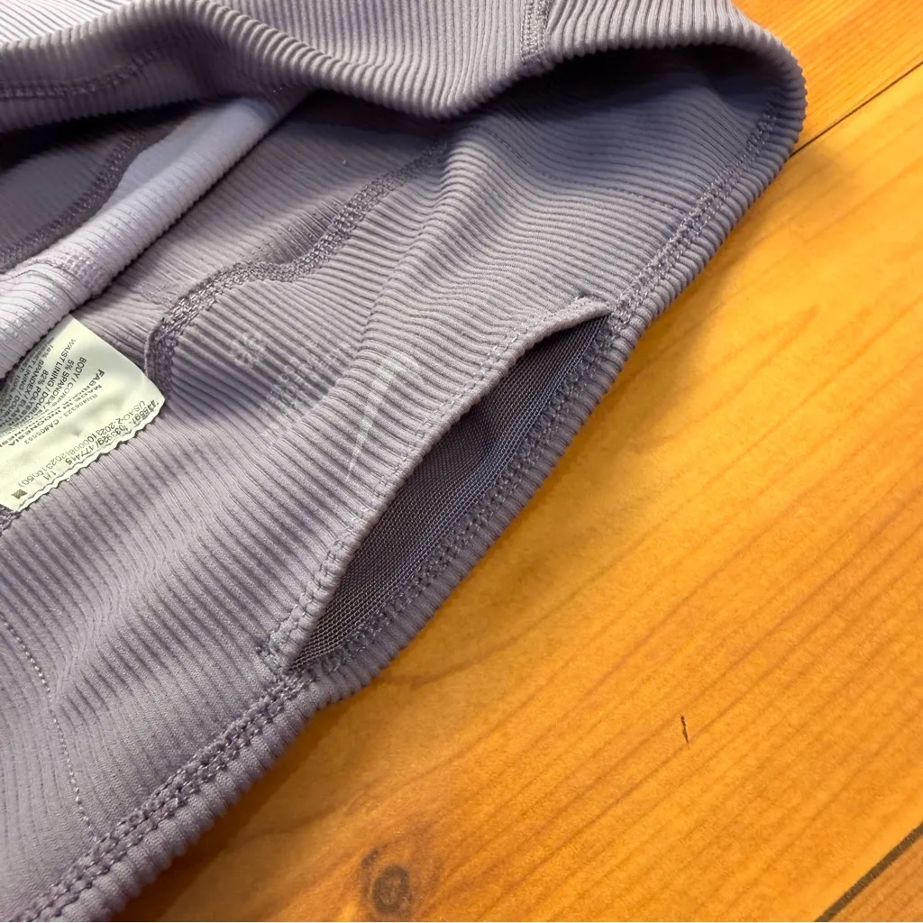 Nike Women’s Dri-Fit Ribbed High Rise Purple Bike Shorts XL EUC 6” Inseam - Image 8