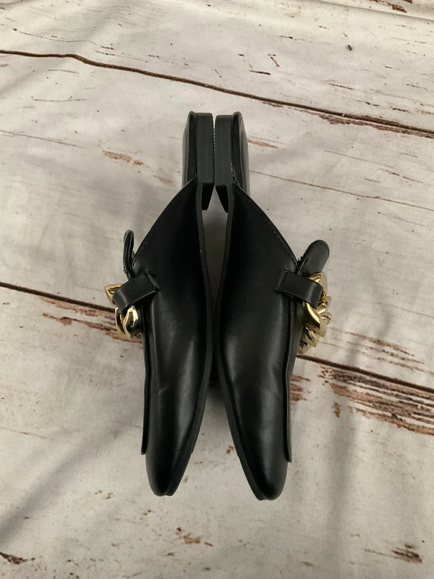 FAUX LEATHER APPLIE MULES - Image 2