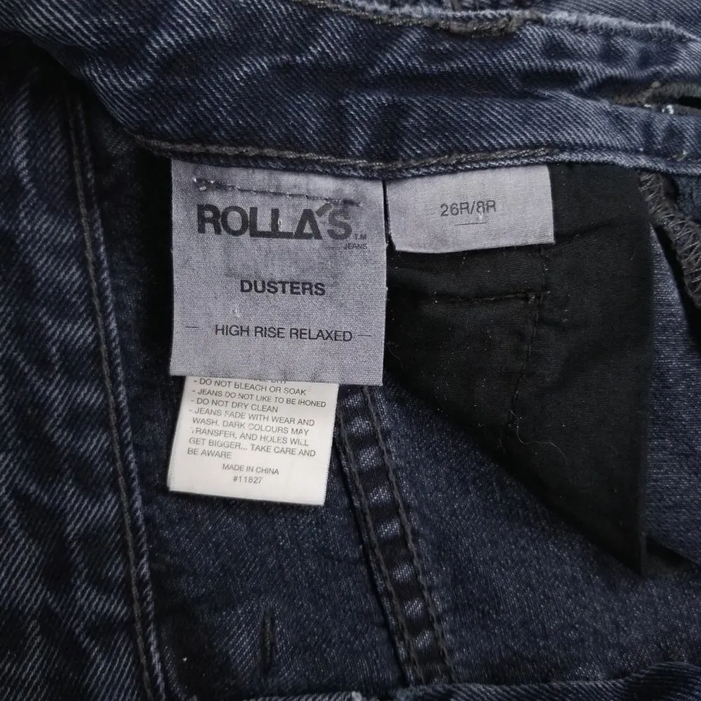 Rolla's Dusters High Rise Relaxed Fit Jeans Dark Gray Sz 26 - Image 6