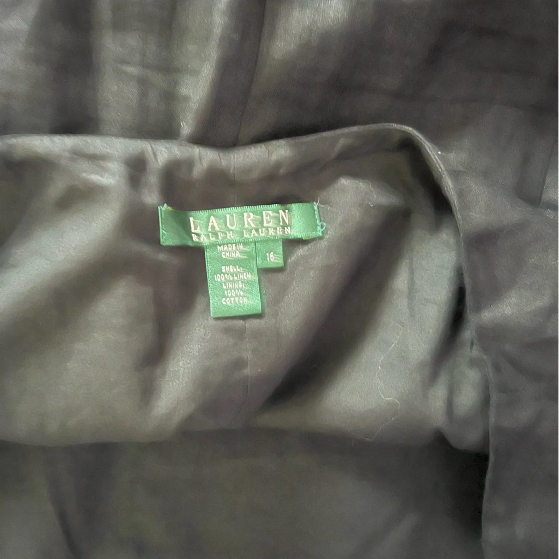 Ralph Lauren Black Linen Midi Skirt Size 16 Lauren - Image 8