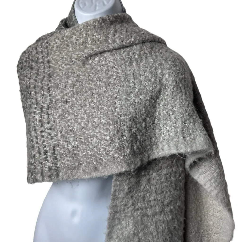 MER SEA Always by the Sea‎ Gray Ombré Classic Capsule Cozy Wrap Scarf Fringed OS - Image 3