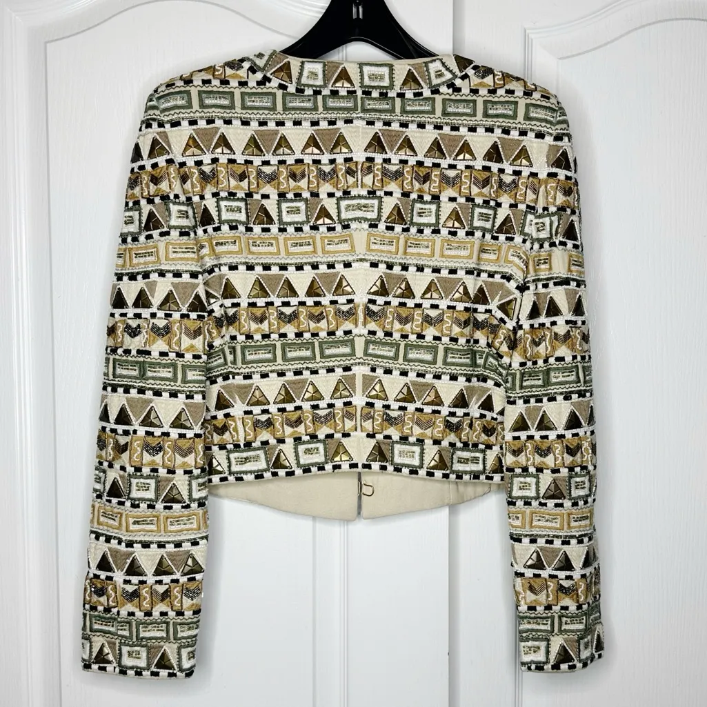 Veronica Beard Daryl Beaded Embroidered Crop Jacket Size 10 NWT - Image 7