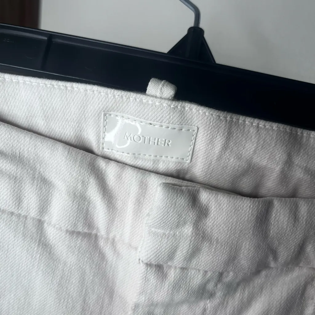 MOTHER Cream Flare Pants - Image 7