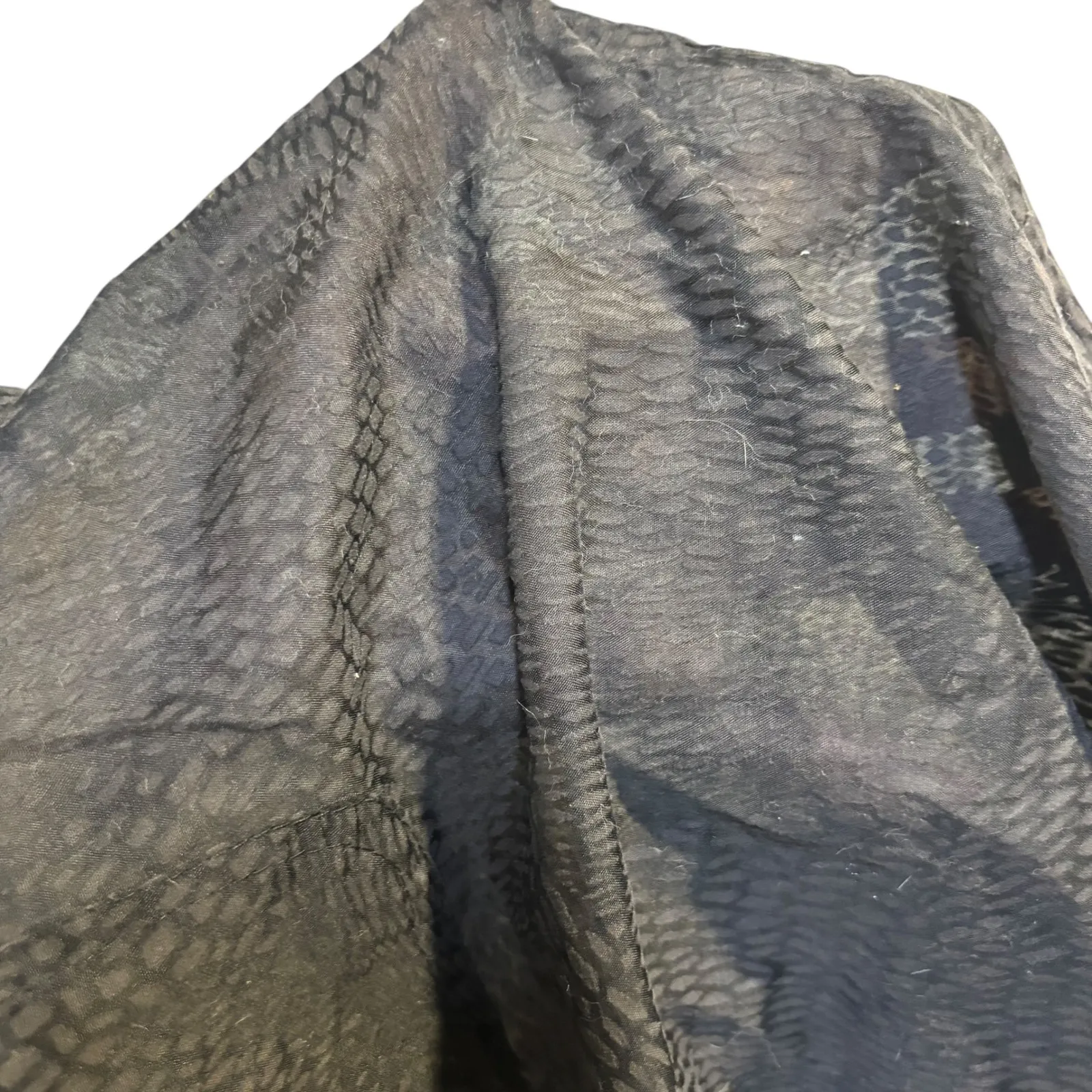 Mambo‎ Lounge Pants Snakeskin Print Drawstring Ankle Elastic Waist Size 16* Black - Image 9