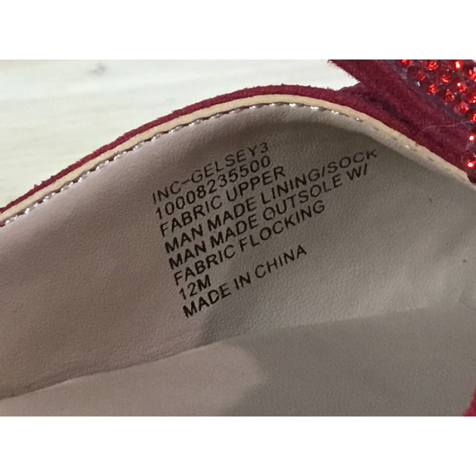 INC International Concepts Gelsey Slingback Women's 12 M Red Pointed Toe Heels - Image 7