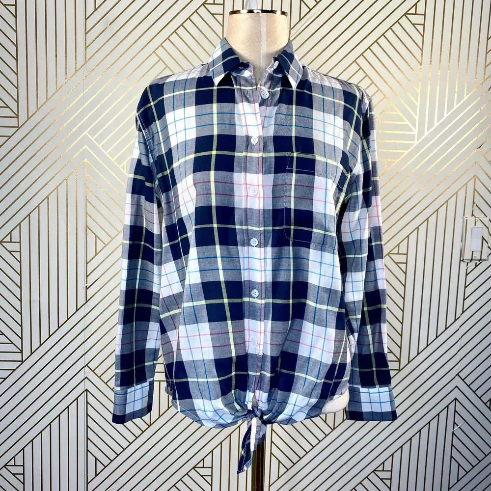 Equipment  Daddy‎ Groundwork Plaid Tie Front Shirt - Image 3
