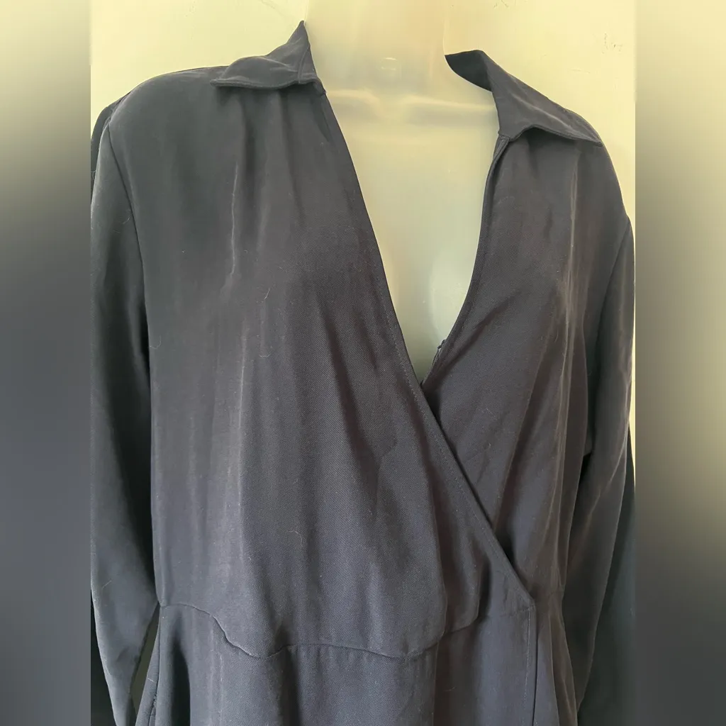 Nordstrom Navy Long Sleeve Midi Wrap Dress
Size: Estimated Large - Image 6