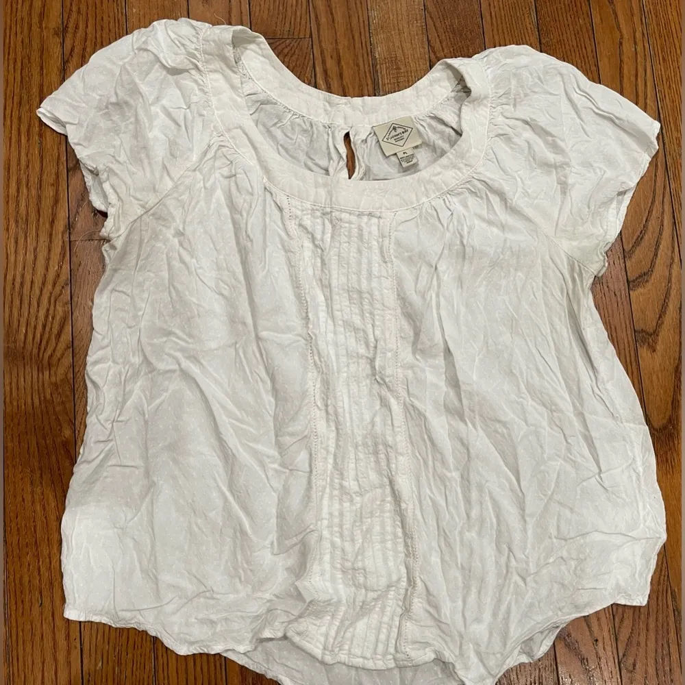 St. John's Bay Cream Textured Blouse - Image 3