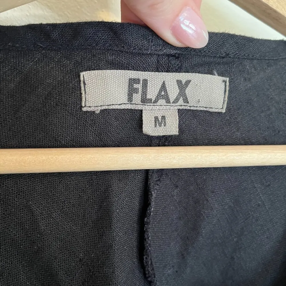 Flax Tulip Short Sleeve Linen Blouse - Image 3