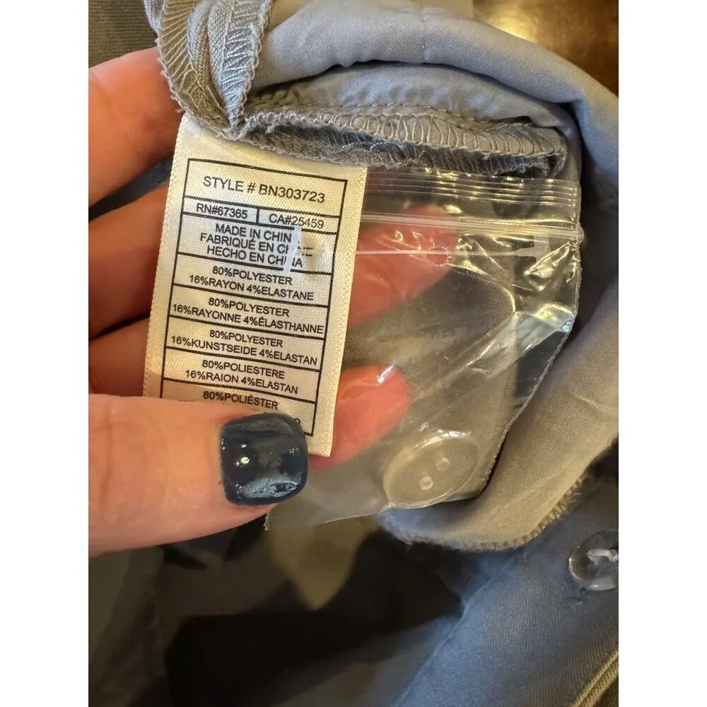 Steve Madden Pants Women Large Gray Sleet Wide Leg Devin Utility‎ Pant Trousers - Image 12