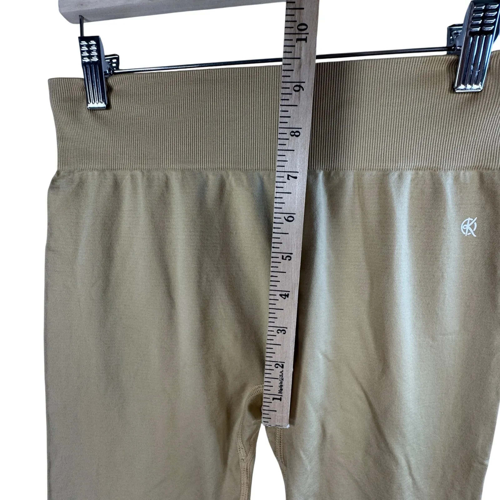 Katya Seamless High Waist Nude Tan Compression Leggings Women's L‎ Clean Girl Size L - Image 5