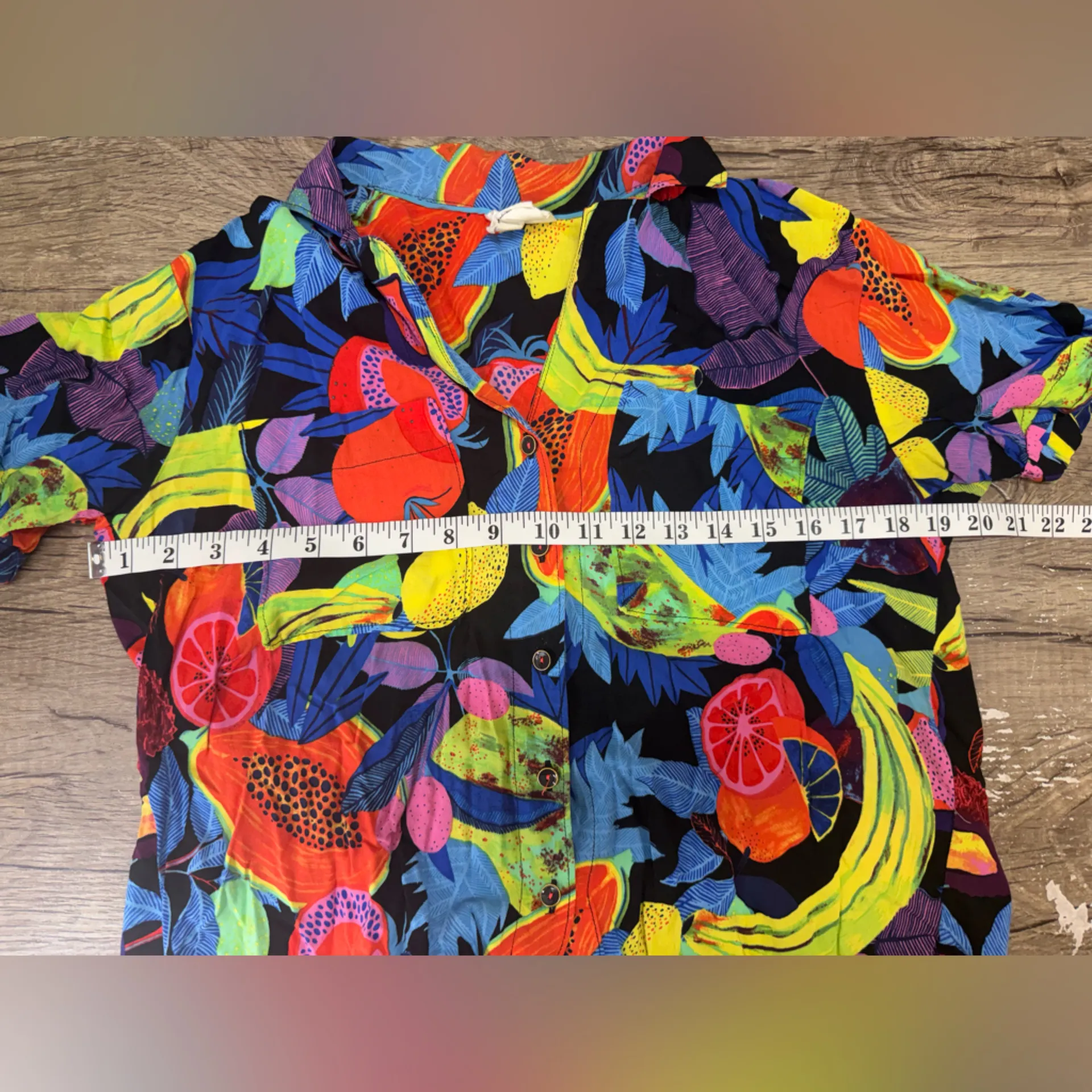 Anthropologie Orane Sigel Multicolor Tropical Button Down Shirt small - Image 5