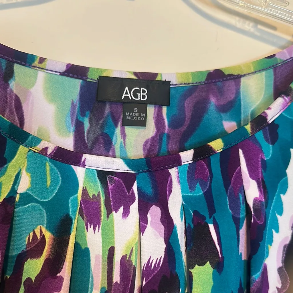 AGB Women's Abstract Multicolor Blouse Blue - Image 7