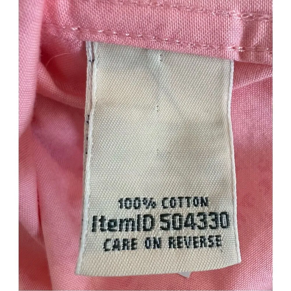 L.L. Bean Pink 3/4 Sleeve Floral Patterned Button Up Collared Shirt Size 1X - Image 5