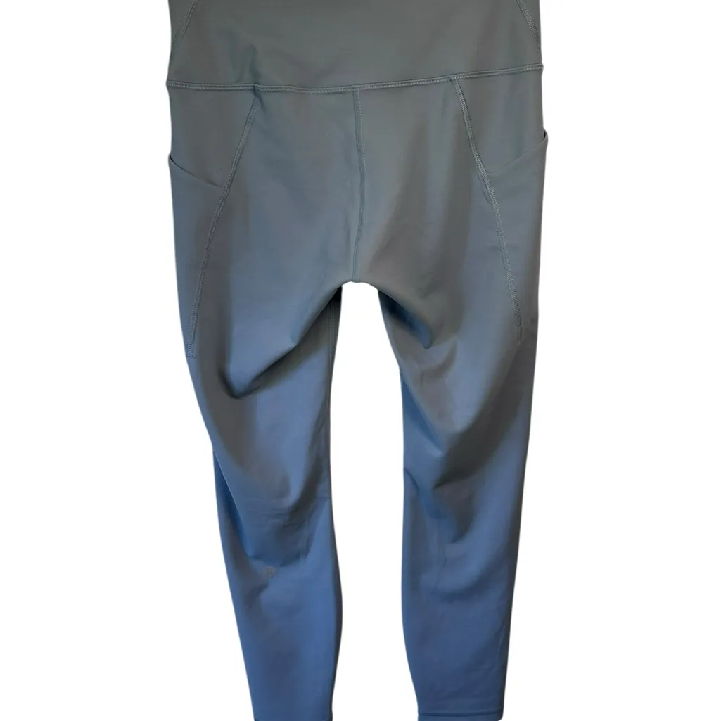 Lululemon Peloton Wunder Train High Rise‎ 25" Leggings Blue Cycle Bike Size 8 - Image 2