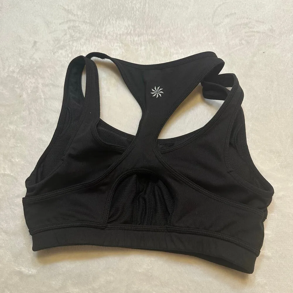 Athleta Black Sports Bra Sz S Athleta Triple Dare Sports Bra Black - Image 3