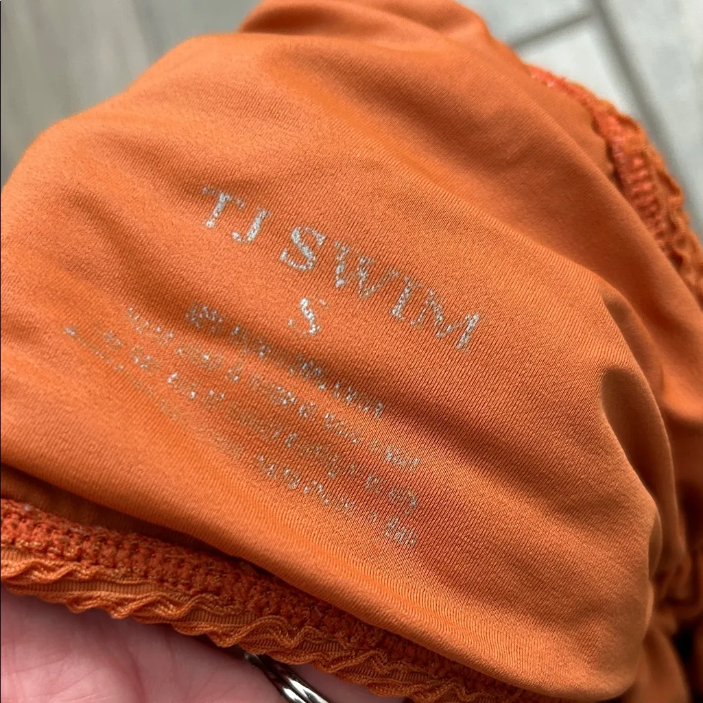 Rust Orange Textured Bikini Top - Image 4