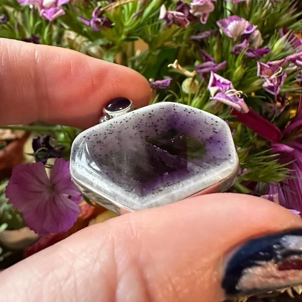 Natural Super 23 Amethyst Sterling Silver Pendant - Image 7