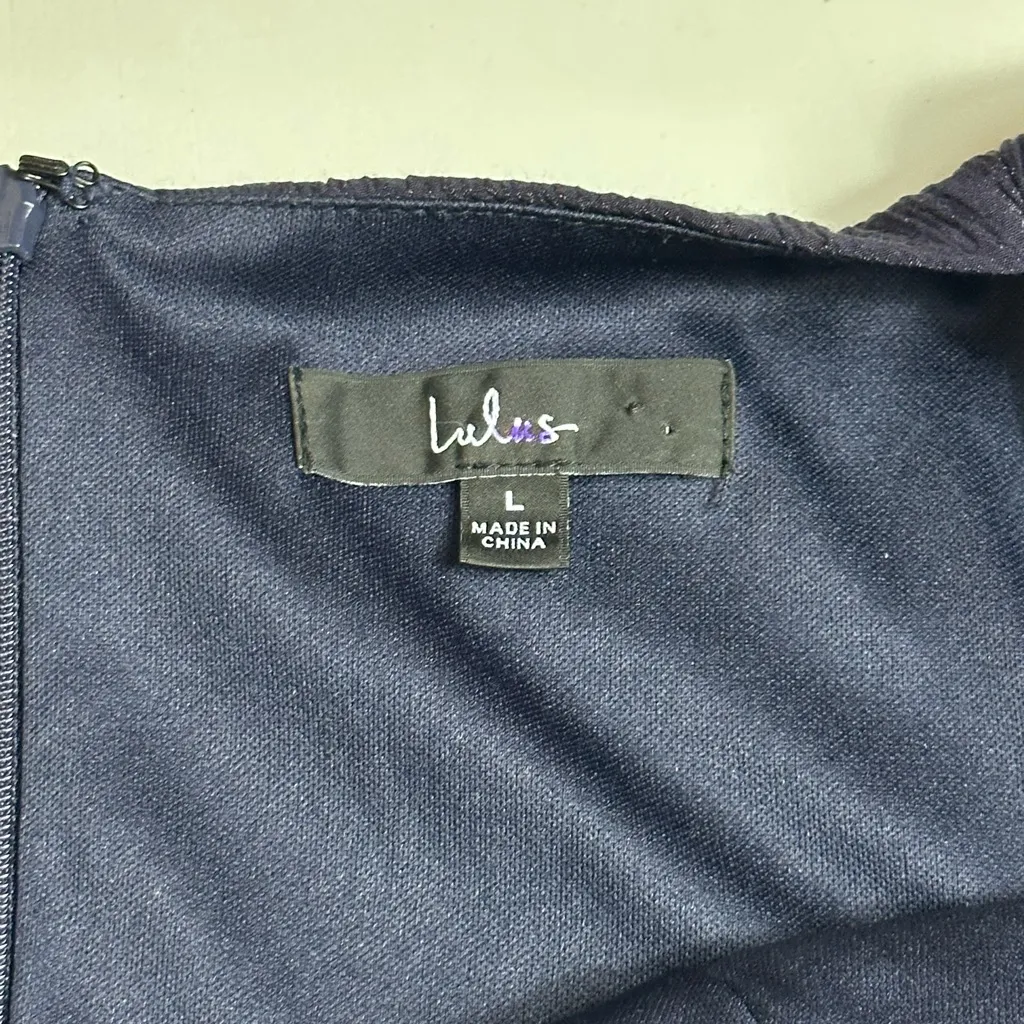 Lulus Simply a Sensation Dark Navy Blue Puff Sleeve Cottagecore Boho Midi Dress - Image 8