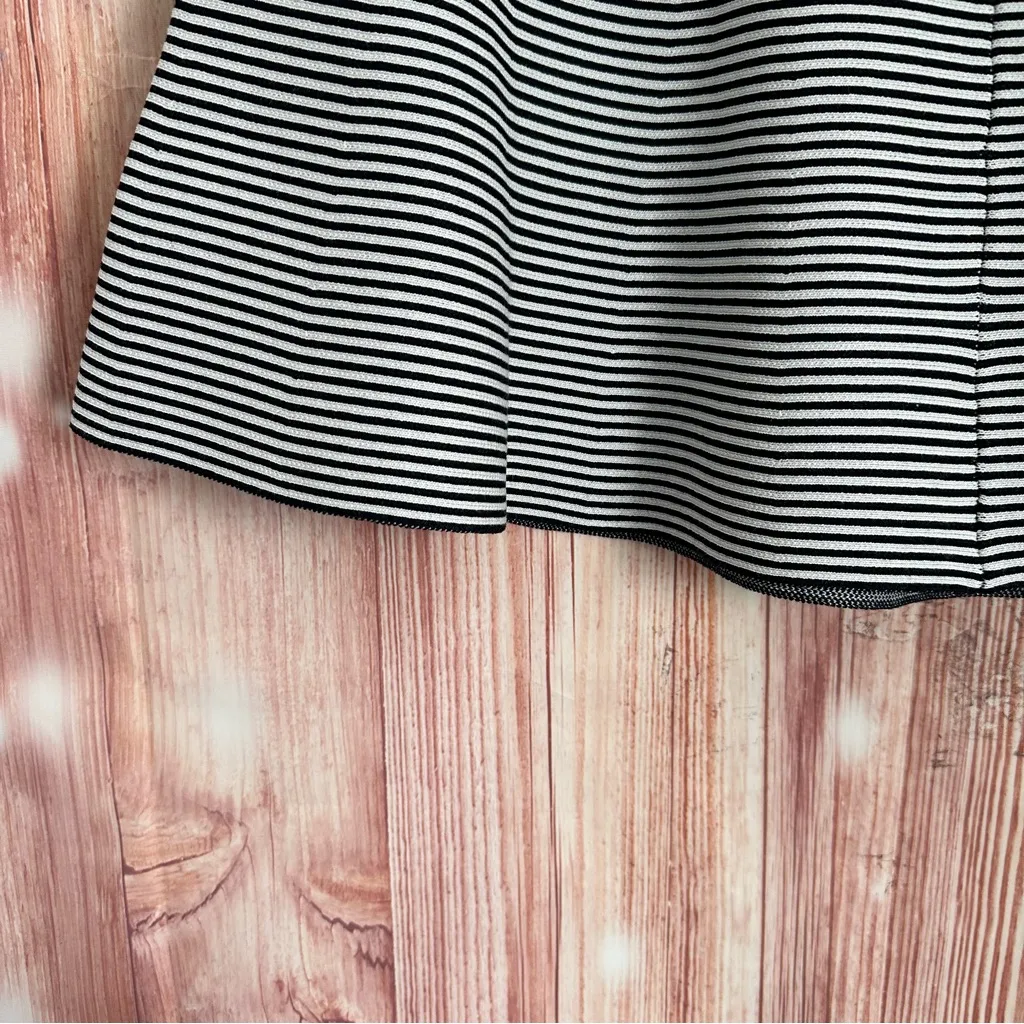 English Factory Black Knit White Striped Mini Sweater Skirt Size S - Image 7