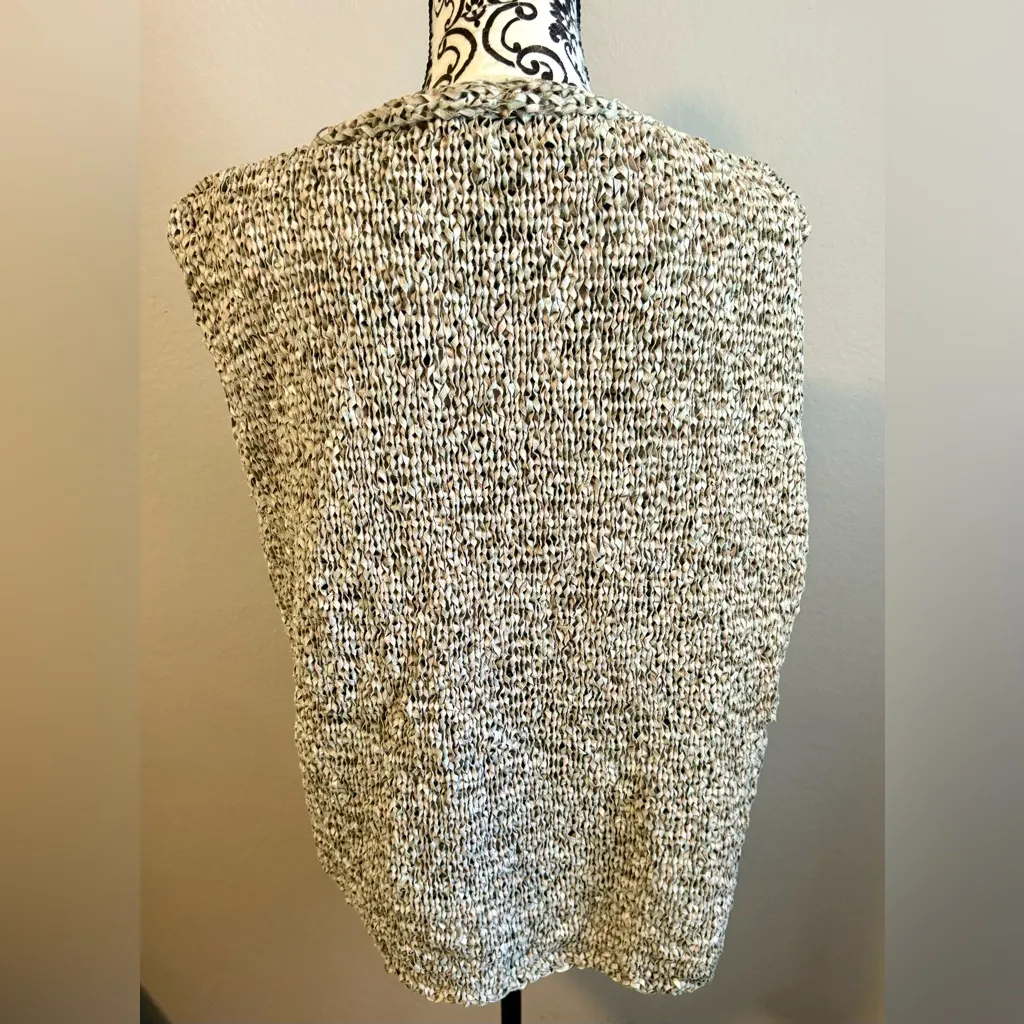 LANA GROSSA Yarn Handmade Thread Textured Knit Vest Size L - Image 6