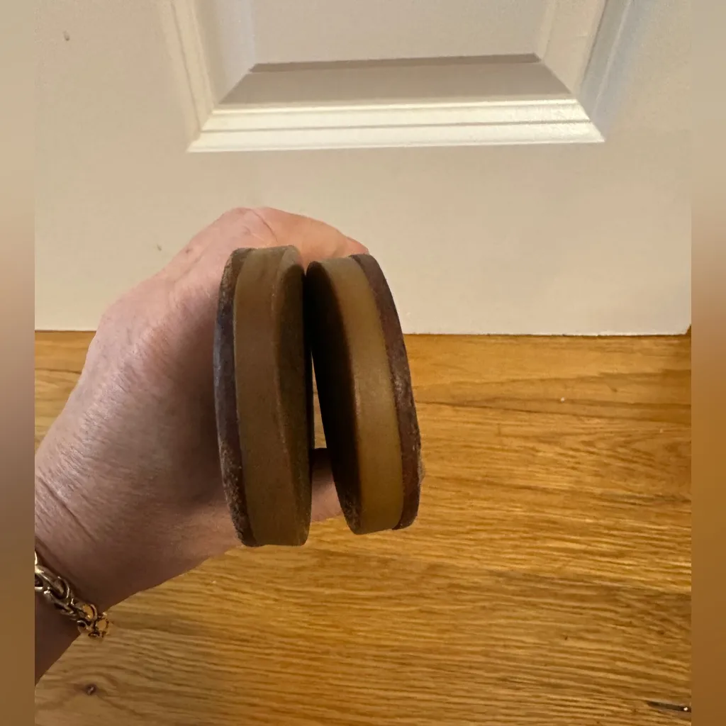 Coach Rachel Pewter Leather Sandals Size 10 - Image 5