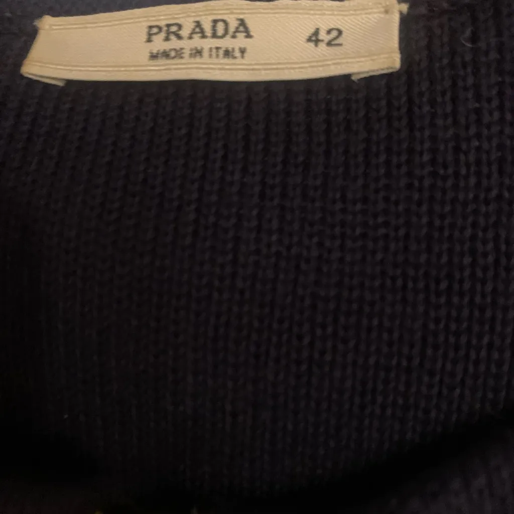 Prada vintage Y2K  dress 42 made in Italy gold zip front - Image 11