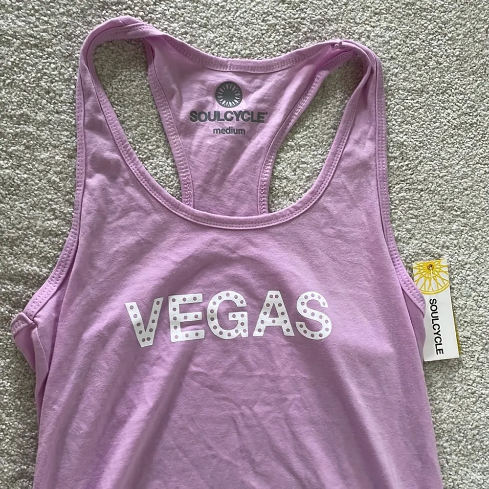Brand New Vegas Lavender Purple Soulcycle Racerback Tank Top - Image 2