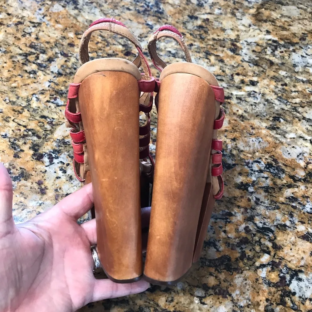Rare Jeffrey Campbell Havana Last Wooden Wedge Sandal sz6 - Image 7
