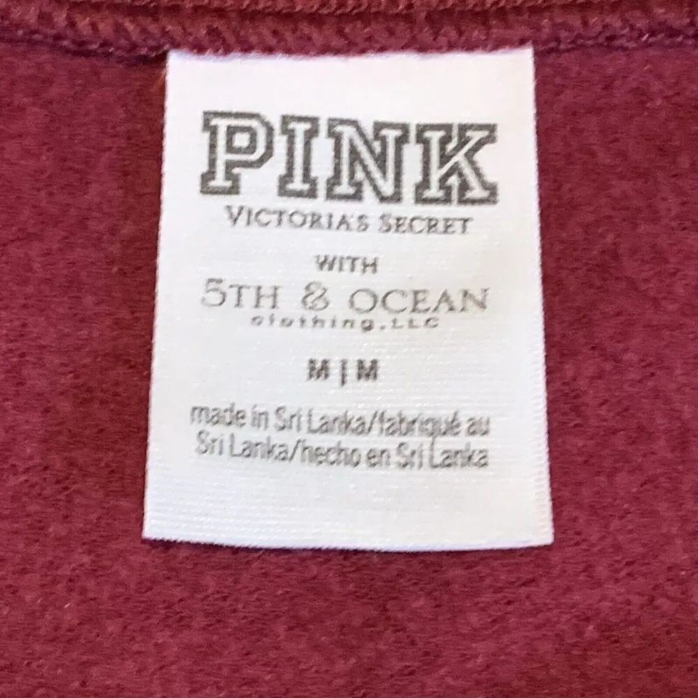PINK Victoria’s Secret 5th & Ocean Pullover Side Zipper ASU Sun Devils Medium M - Image 6