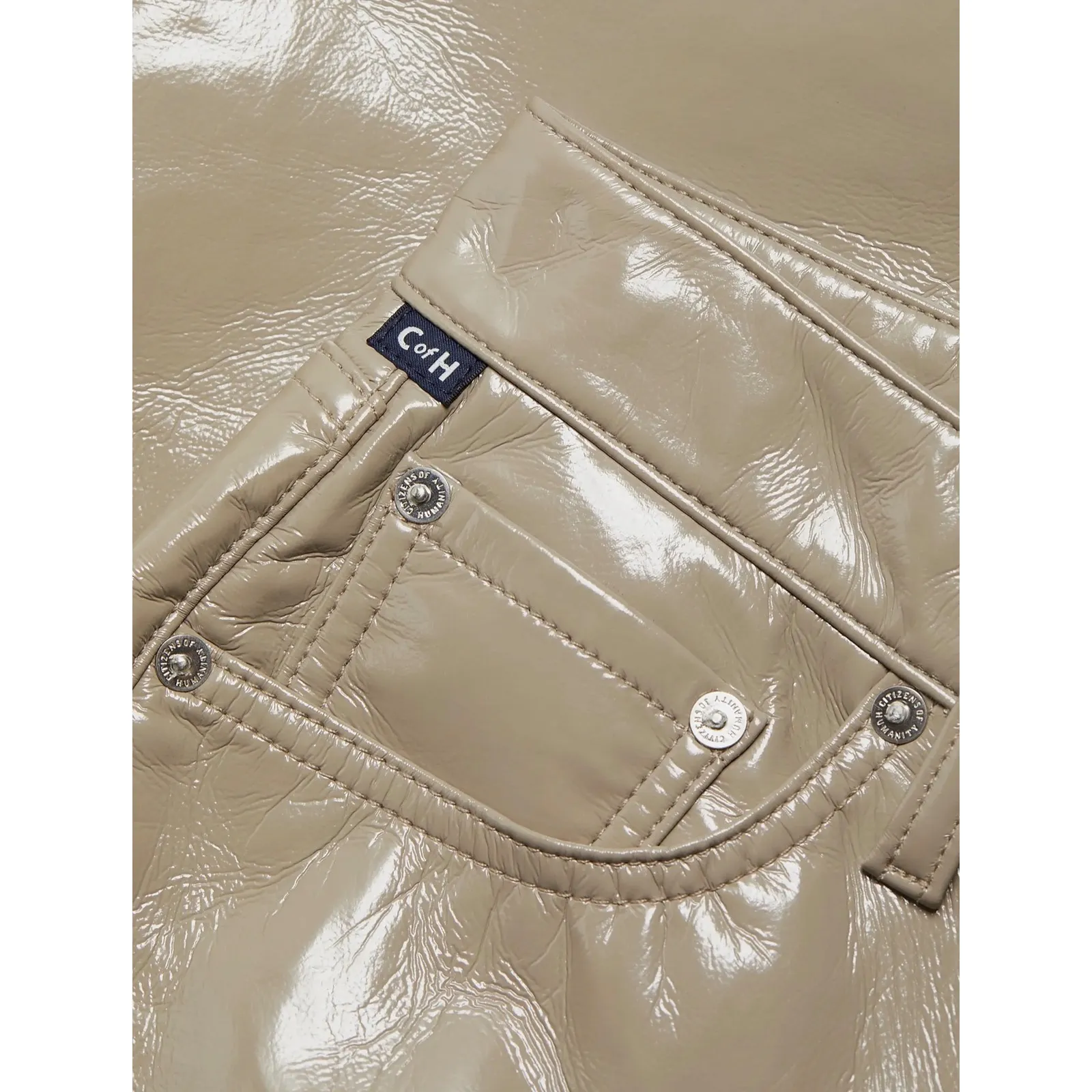 New! Citizens of Humanity
Isola Patent Leather Bootcut Pants in Tan Sz 27 $448 - Image 8