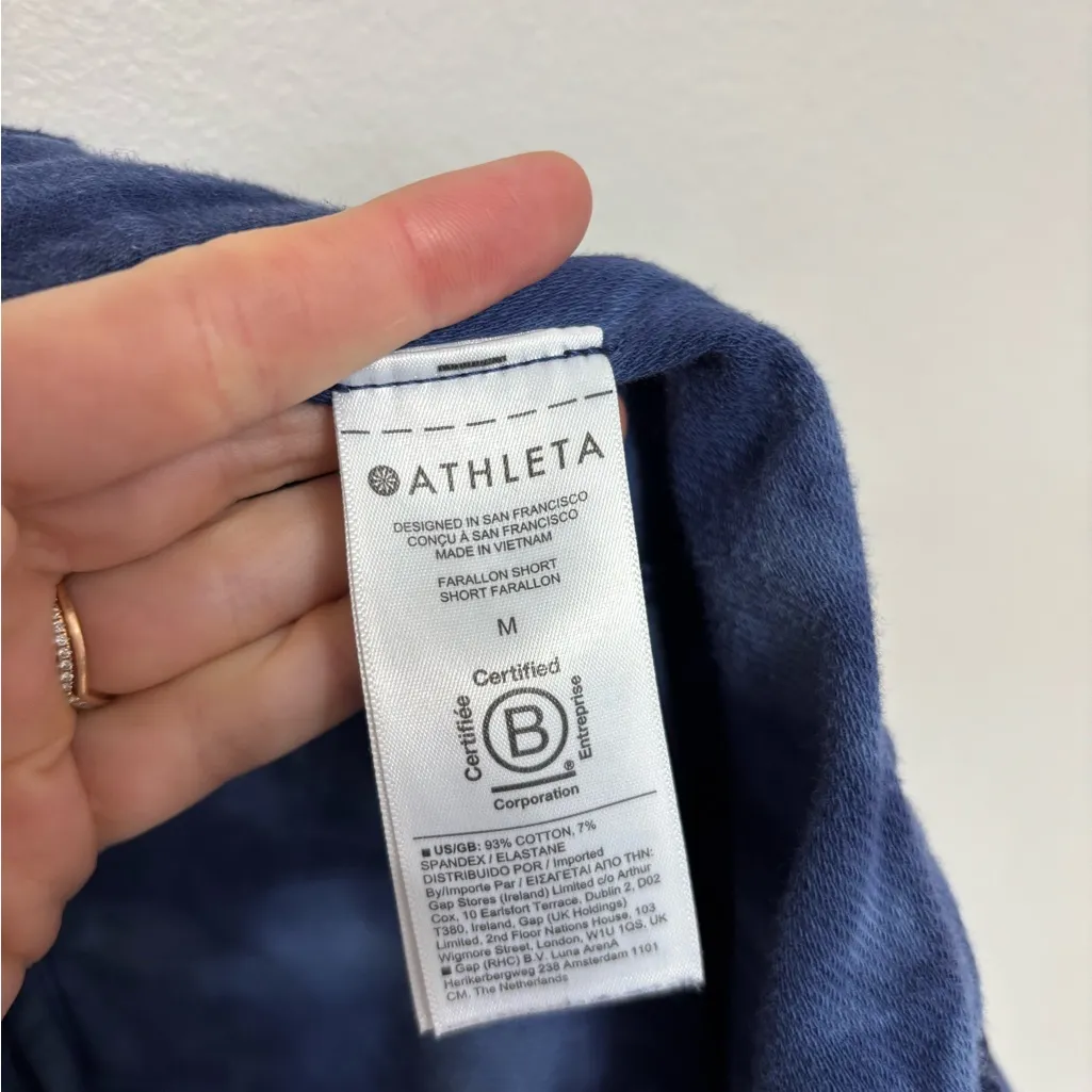 Athleta Farallon Shorts Drawstring Waist in Crystal Blue Tie Dye - Size M - Image 7