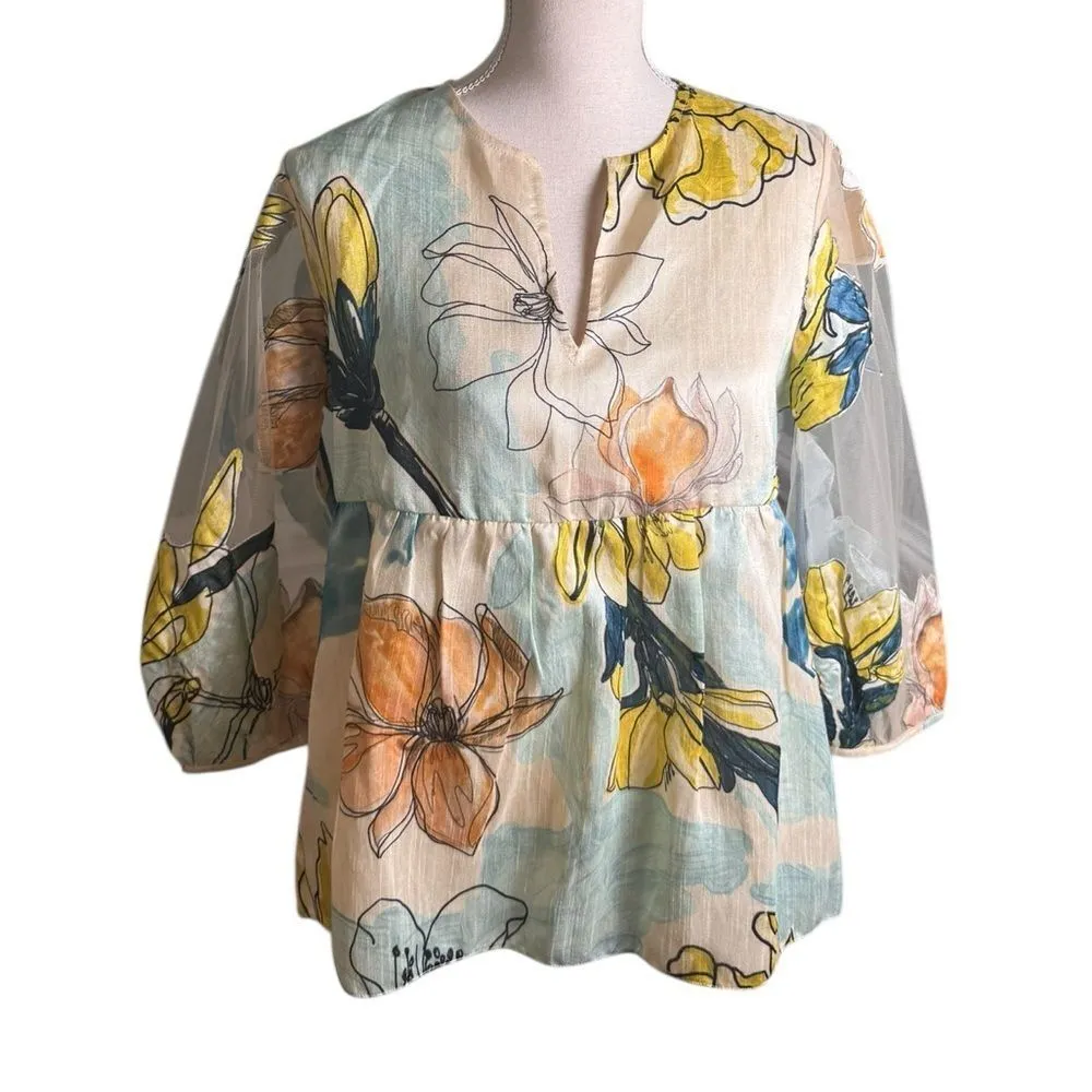 Anthropologie Geisha Designs Sigrid Blouse S - Image 3