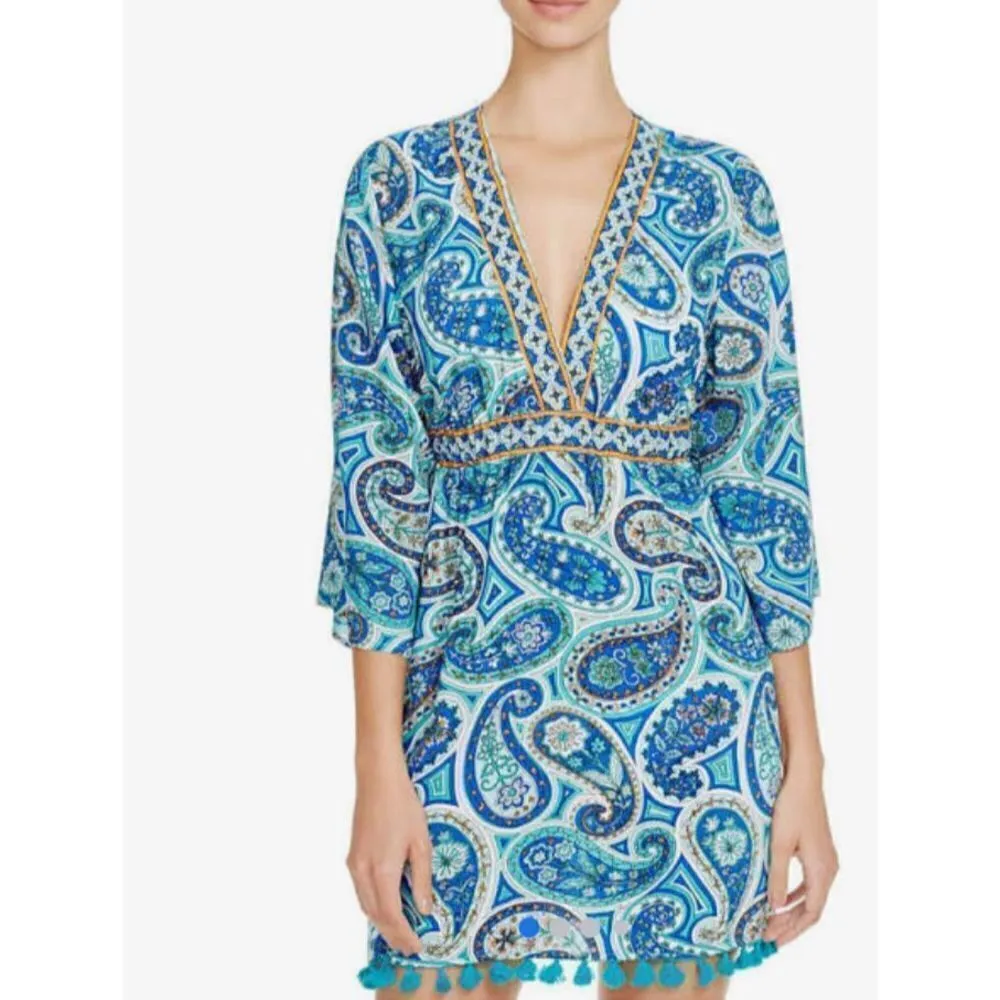 New. Turk Cover Up Provence Paisley Pool Tunic - Image 3