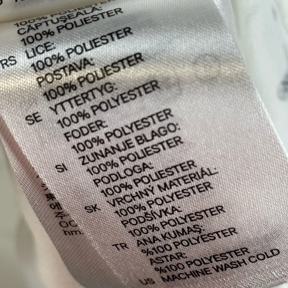 H&M Black & White Pleated Button Front Short Sleeve Tie Waist‎ Shirt Dress Sz 8 - Image 14