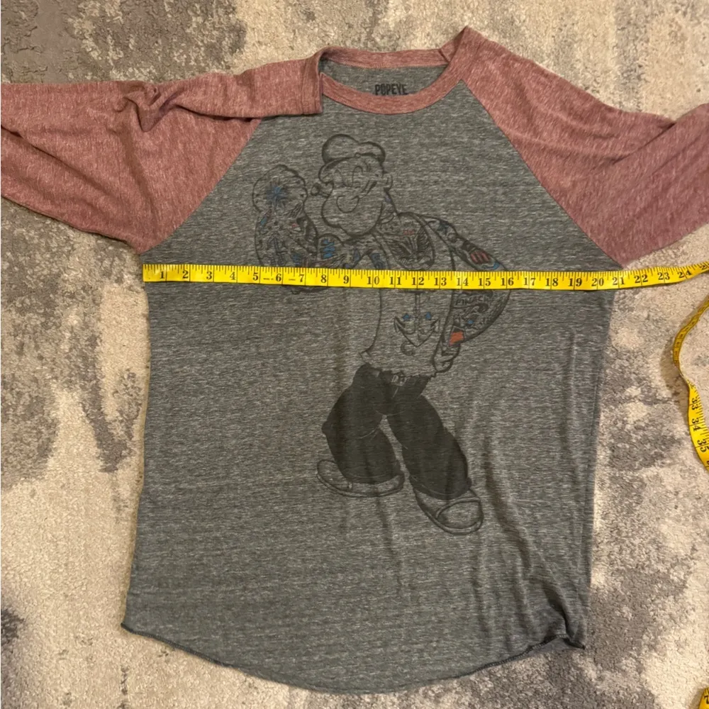 Gray Popeye  3/4 Sleeves T-Shirt - Image 4