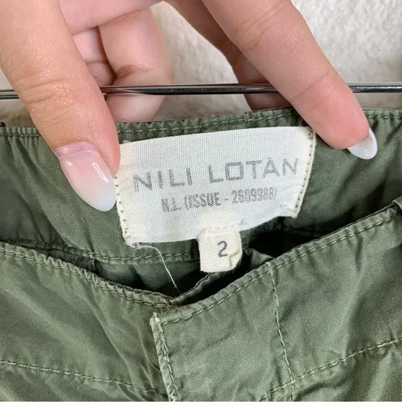 Nili Lotan Carpenter Cargo French‎ Military Pants Campo Army Green Size 2 - Image 3