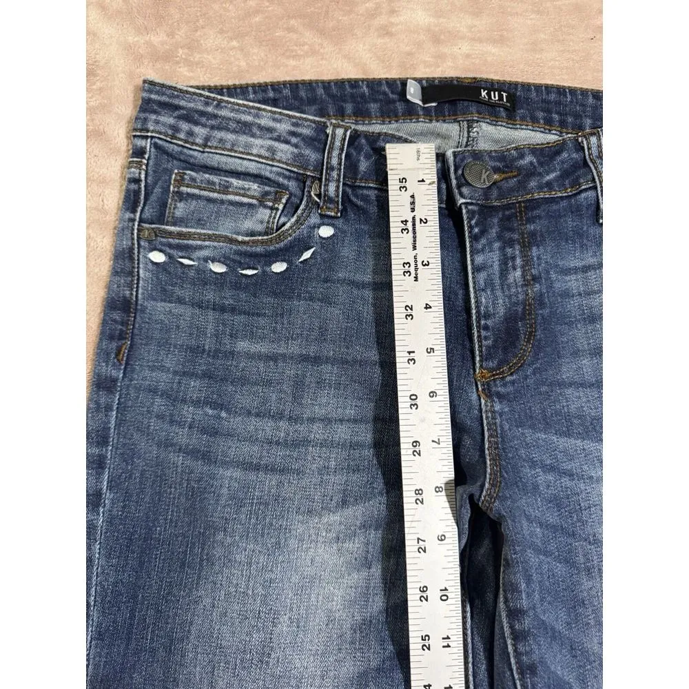 Kut From The‎ Kloth Womens Reese Ankle Straight Leg Blue Denim Size 8 - Image 9