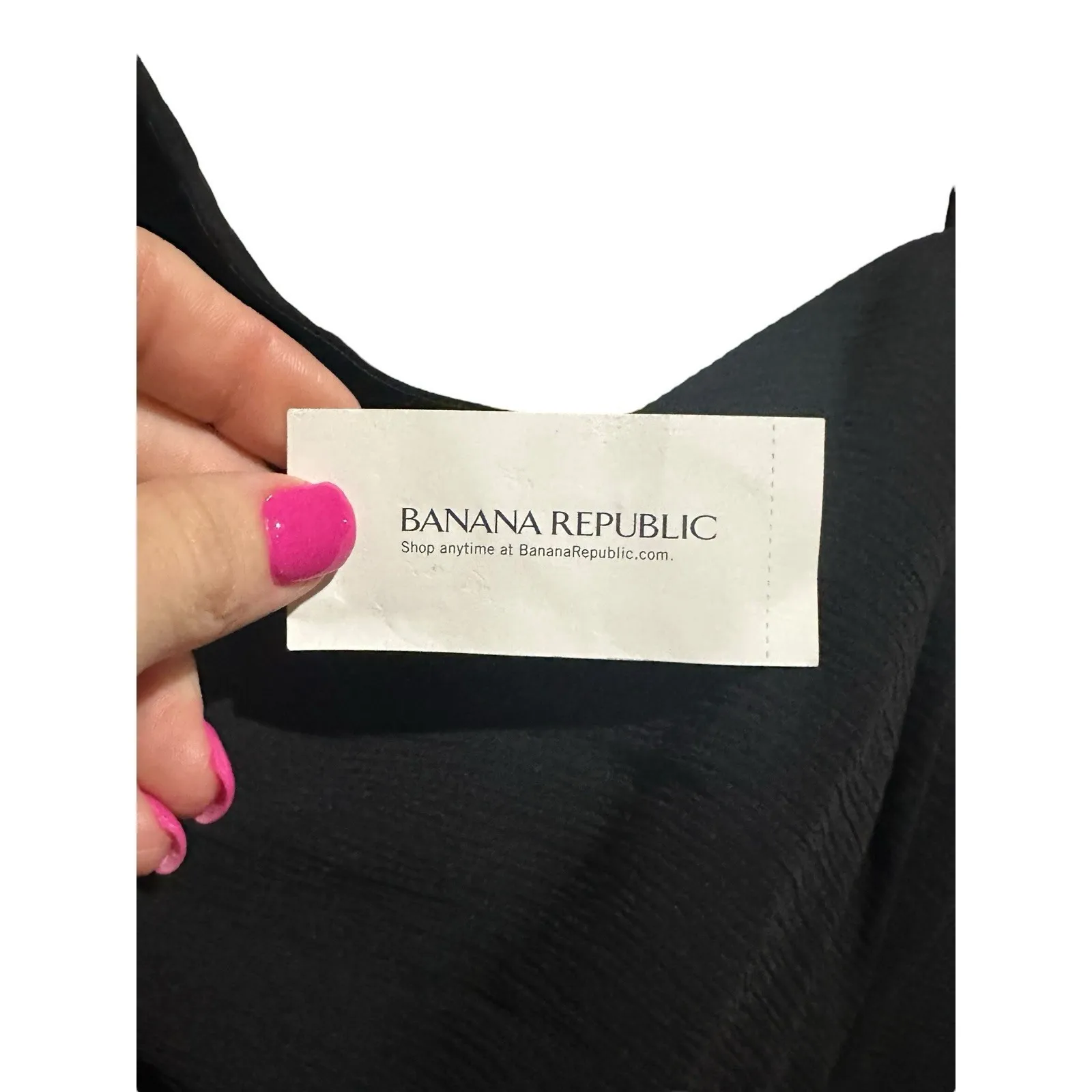 NWT Banana Republic 100% SILK‎ Black One Shoulder Size 6 MIDI Dress $168 #AA4-3 - Image 5