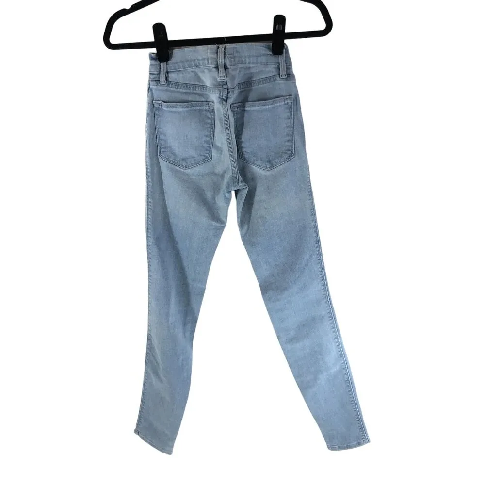 FRAME Denim Womens Jeans Le High Skinny Light Wash Blue 24 - Image 2