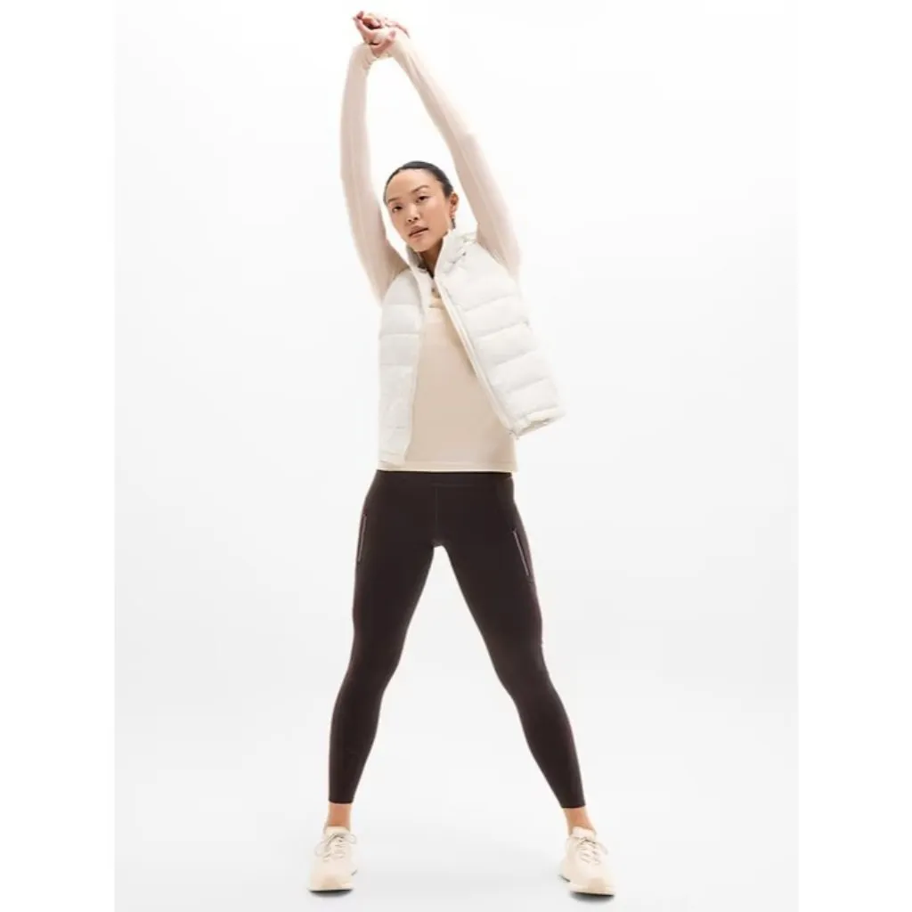 New Athleta M Momentum Seamless Top Bone Shine Long Sleeve Medium Regular - Image 3