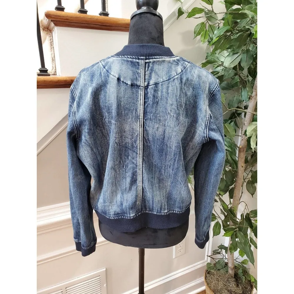 Ashley Stewart Women's Blue Cotton Long Sleeve Full Zip Front Jeans Jacket 14/16 - Image 7