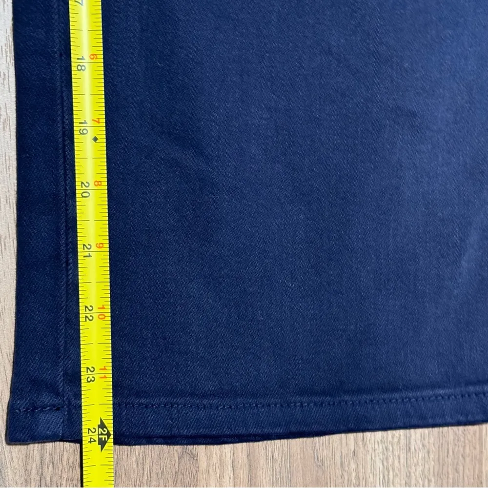 Judy Blue Navy Garment Dyed 5 Wide Leg Tummy Control Cropped High Waist Jeans - Image 7