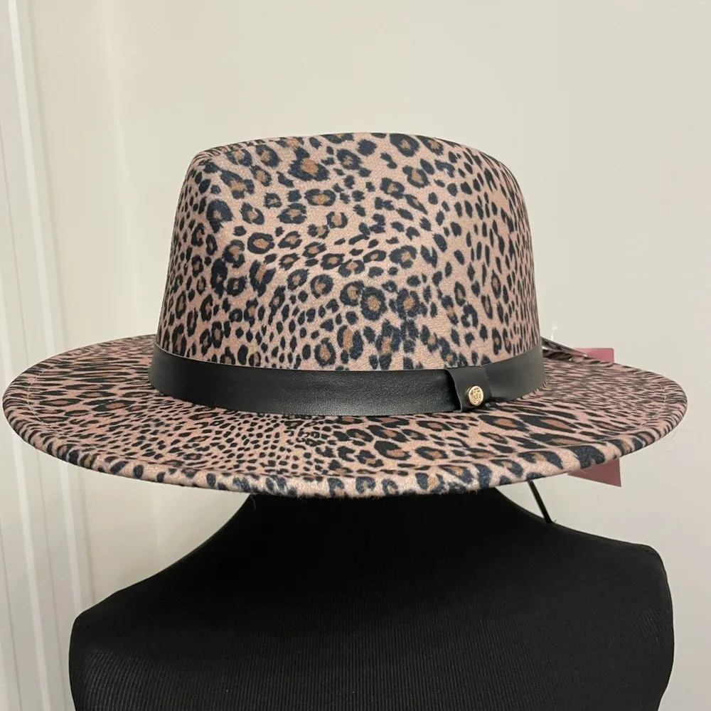 Juicy Couture Leopard Print Fedora Hat One Size NWT - Image 2